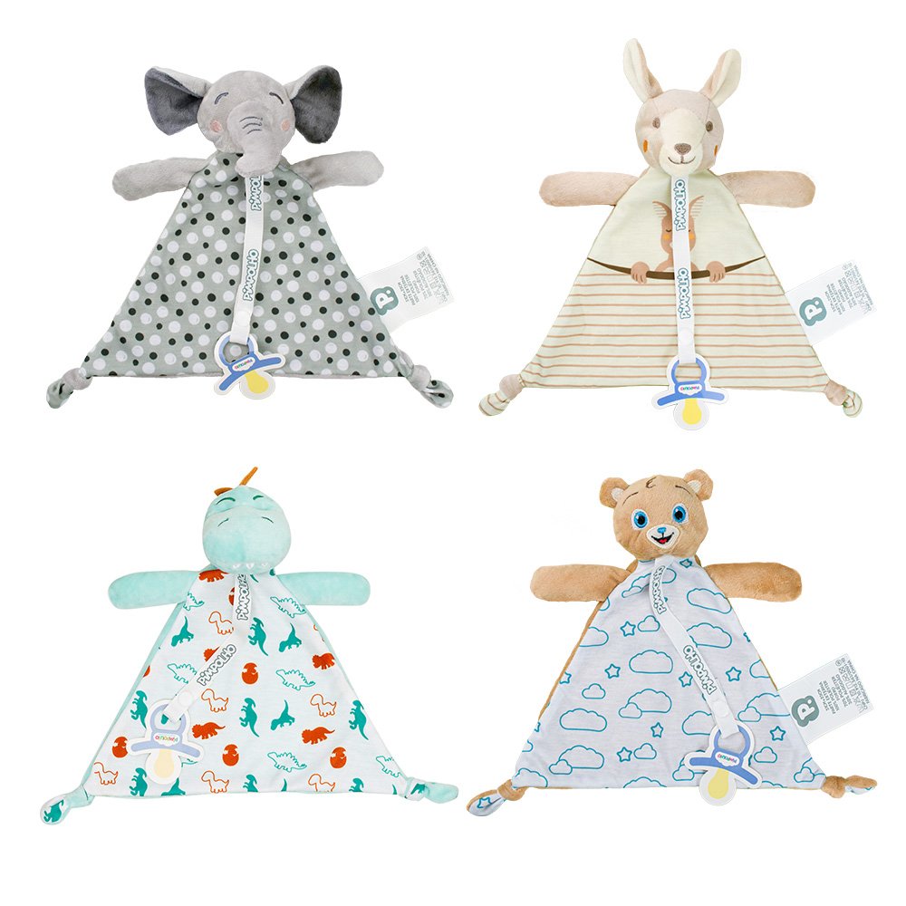 Kit Naninha Com Prendedor De Chupeta Tamanho Único Unissex Pimpolho Caixa Com 8 Unidades.