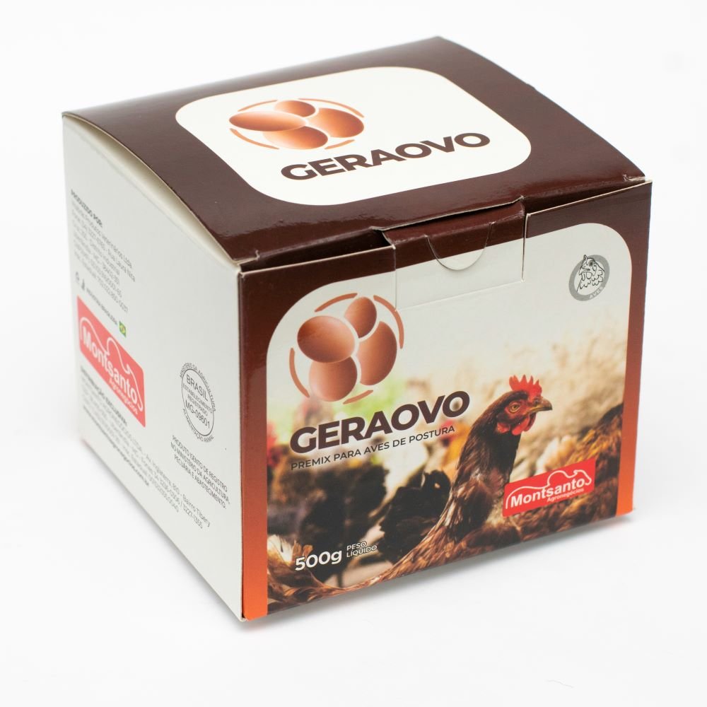 Geraovo 500g - Montsanto - Premix Para Aves de Postura, Bota Ovo Todo Dia, Cascas Mais Resistentes.