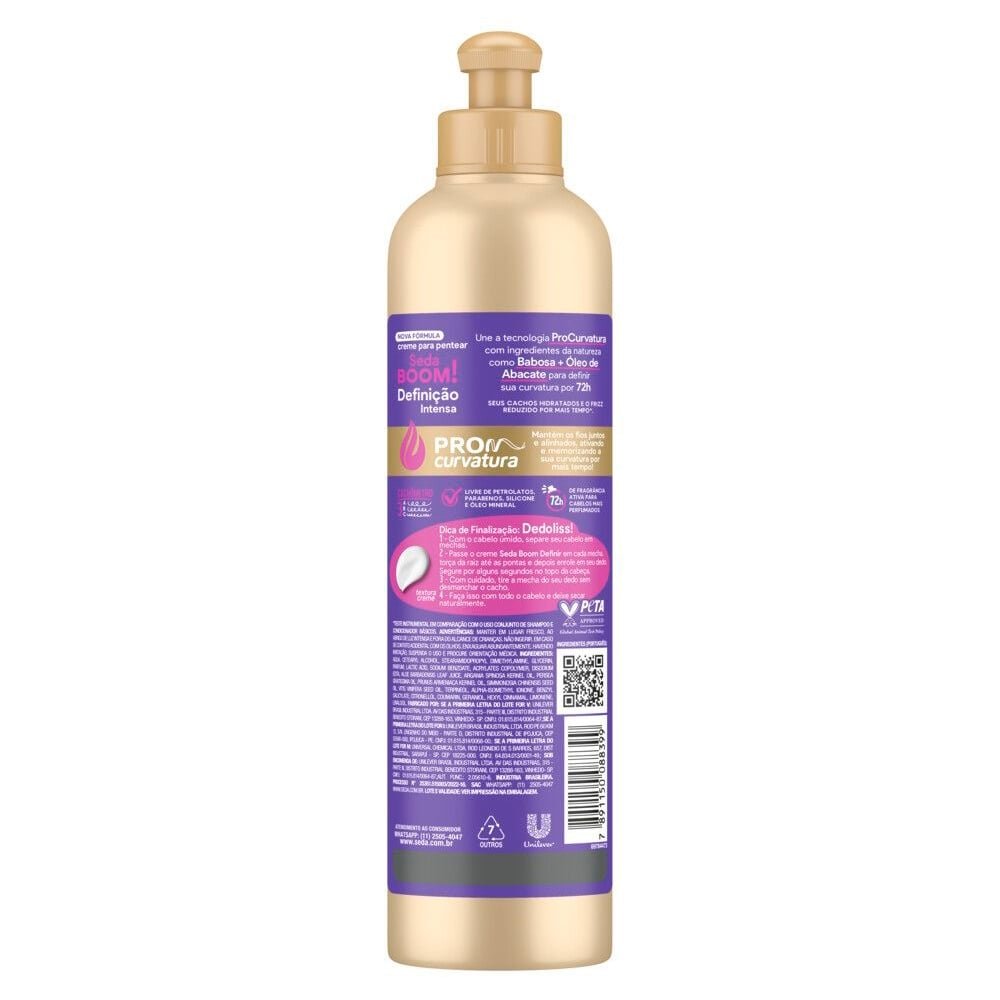 Creme para Pentear Seda Boom Definição Intensa 350ml