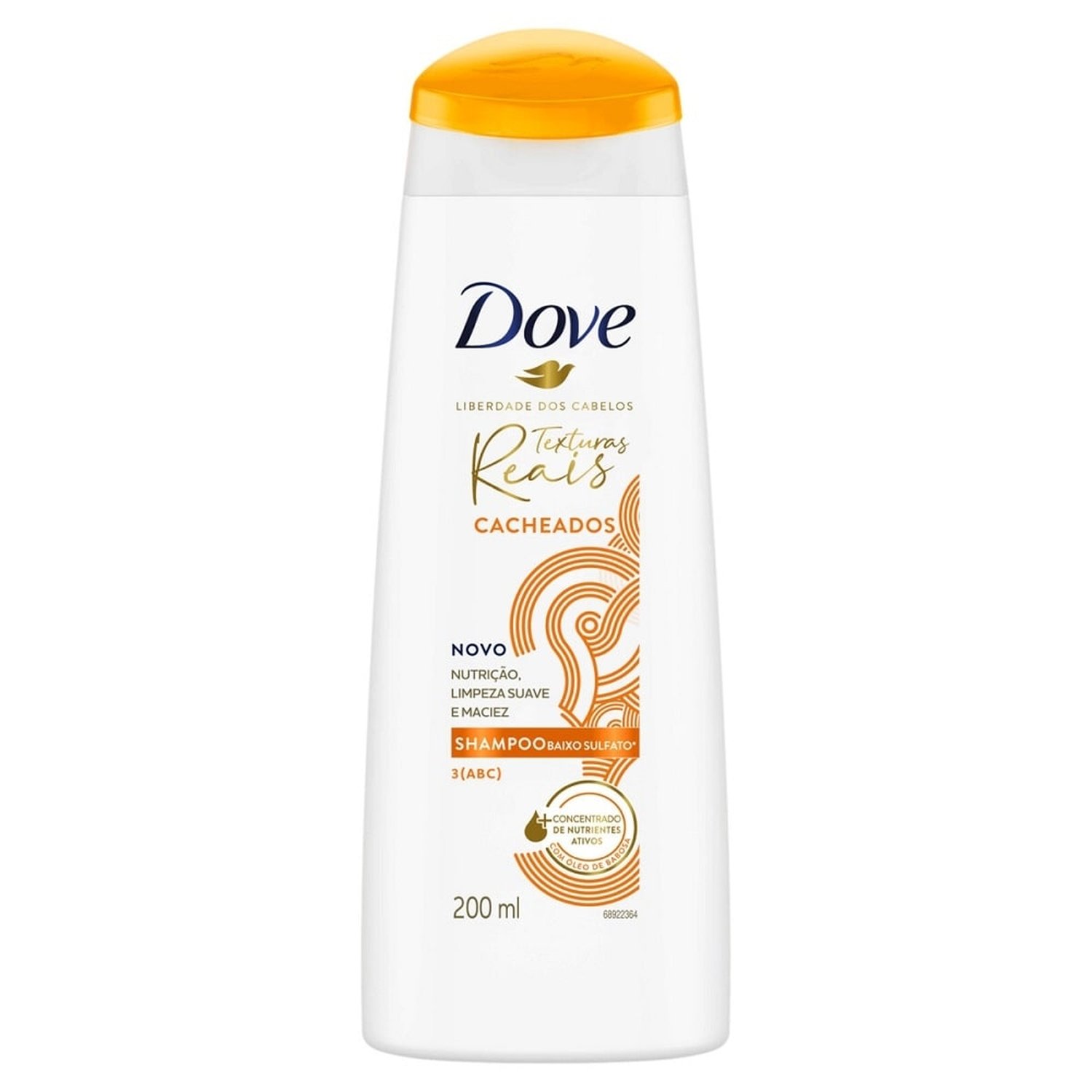 Shampoo Dove Texturas Reais Cabelos Cacheados 200ml