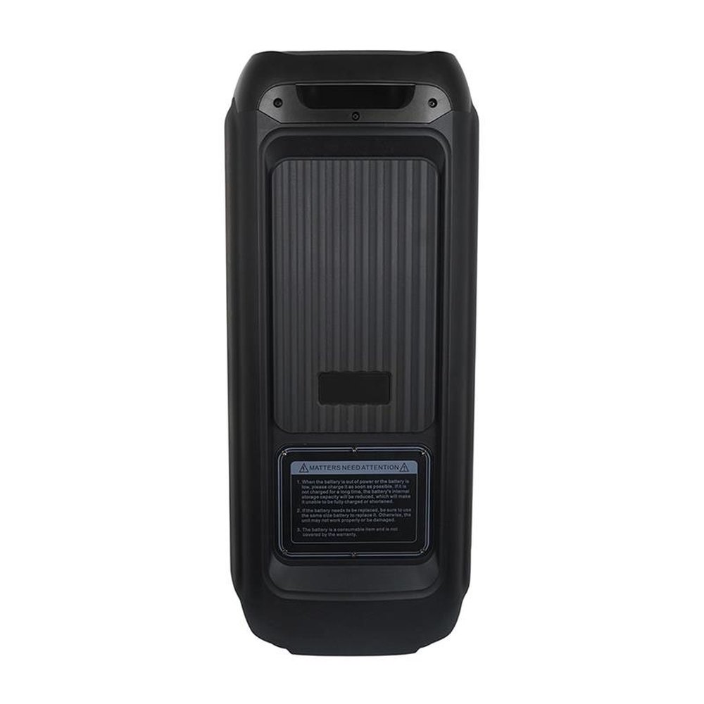 Caixa Amplificada Flamebox SP503 8"|  Bluetooth/SD/USB/FM, Bateria 6h, 800W, Preto