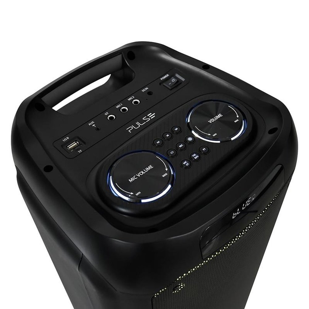 Caixa Amplificada Flamebox SP503 8"|  Bluetooth/SD/USB/FM, Bateria 6h, 800W, Preto