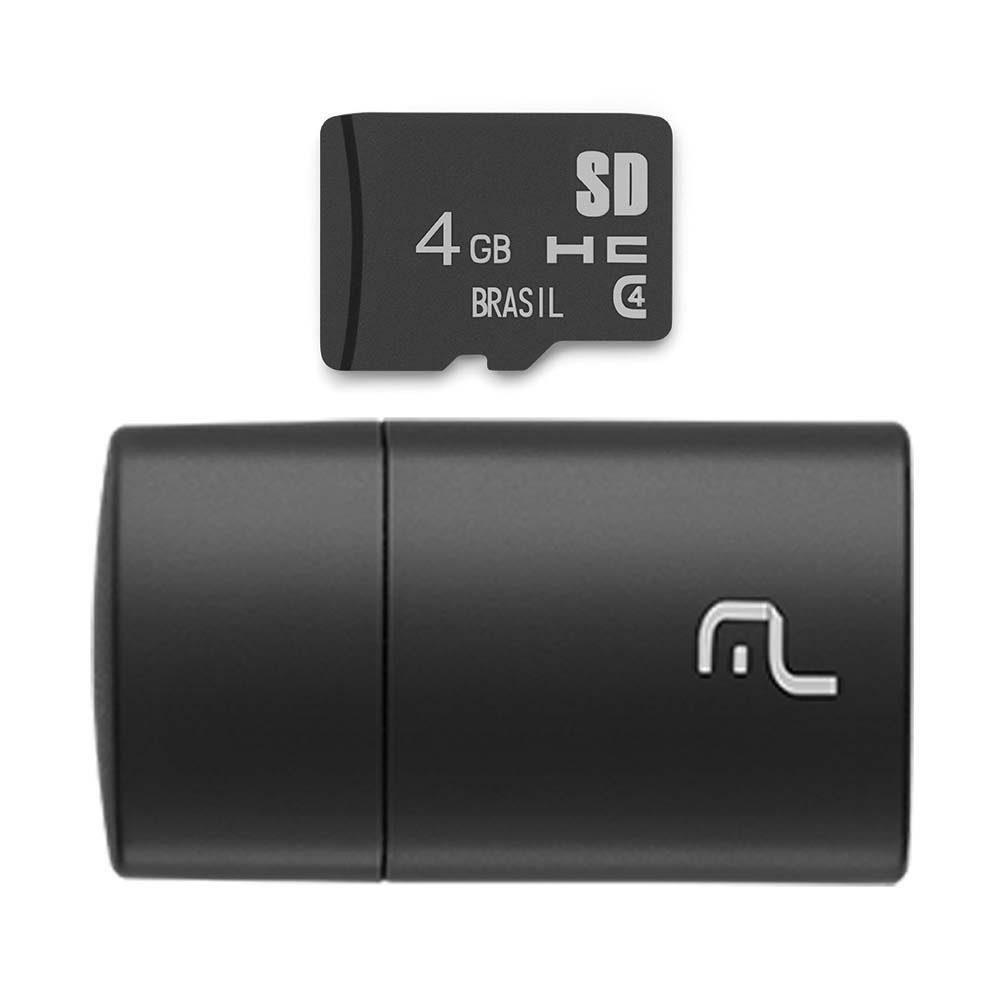 2X1:leitor USB + cartao de memoria classe 4 4GB - MC160