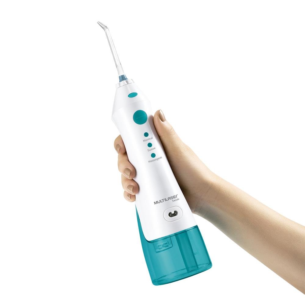 Irrigador Oral Clearpik Portable Limpeza Profunda Multilaser Branco/Azul - HC036