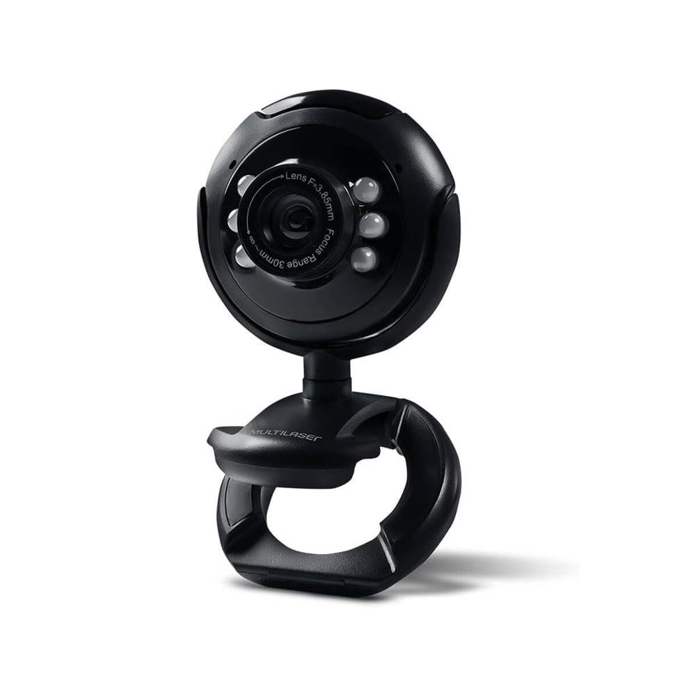 Webcam Multilaser WC045 com Microfone e LED Noturno