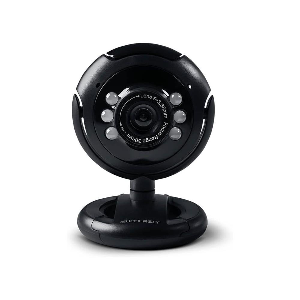 Webcam Multilaser WC045 com Microfone e LED Noturno