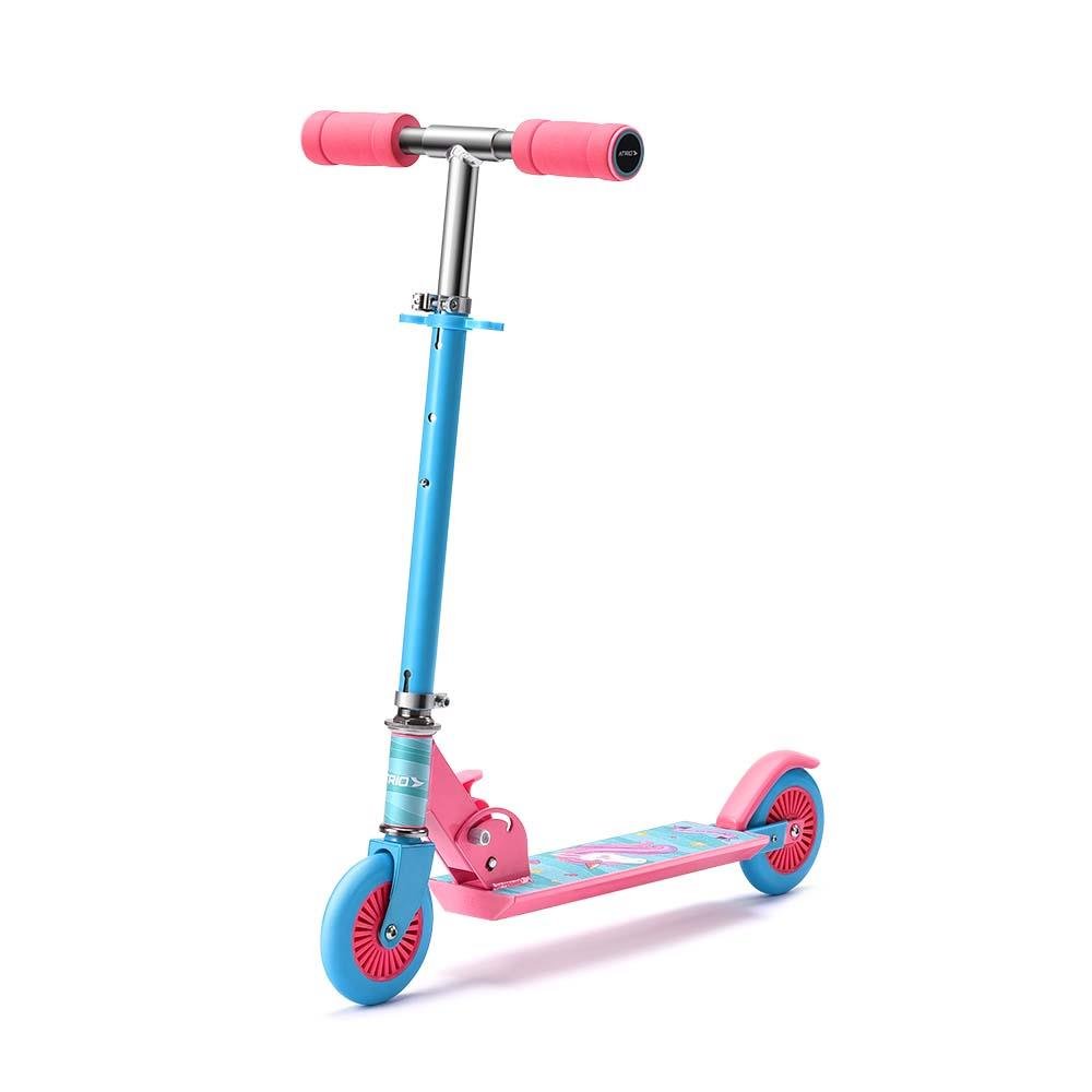Patinete Unicorn 2 Rodas Guidão Ajustavel Suporta até 50Kgs +5 Anos Rosa Atrio - ES270