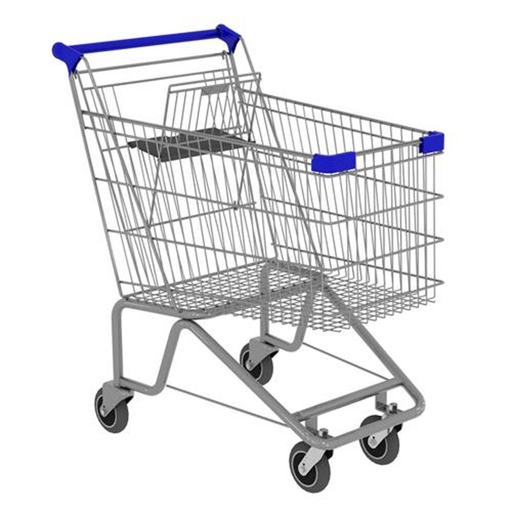 Carrinho De Compras Premium Lx 160LT - Com Porta Bebê - Azul Royal