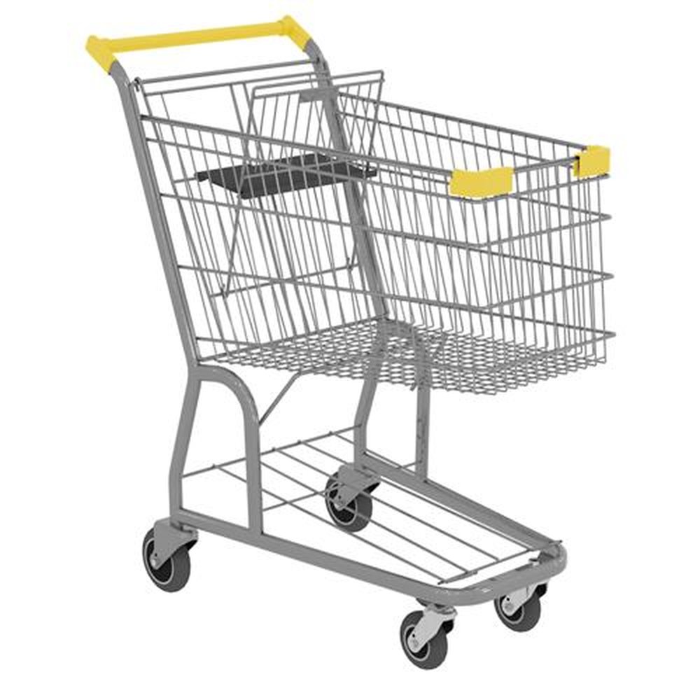 Carrinho De Compras Premium Lx 130LT - Amarelo - Com Porta Bebê