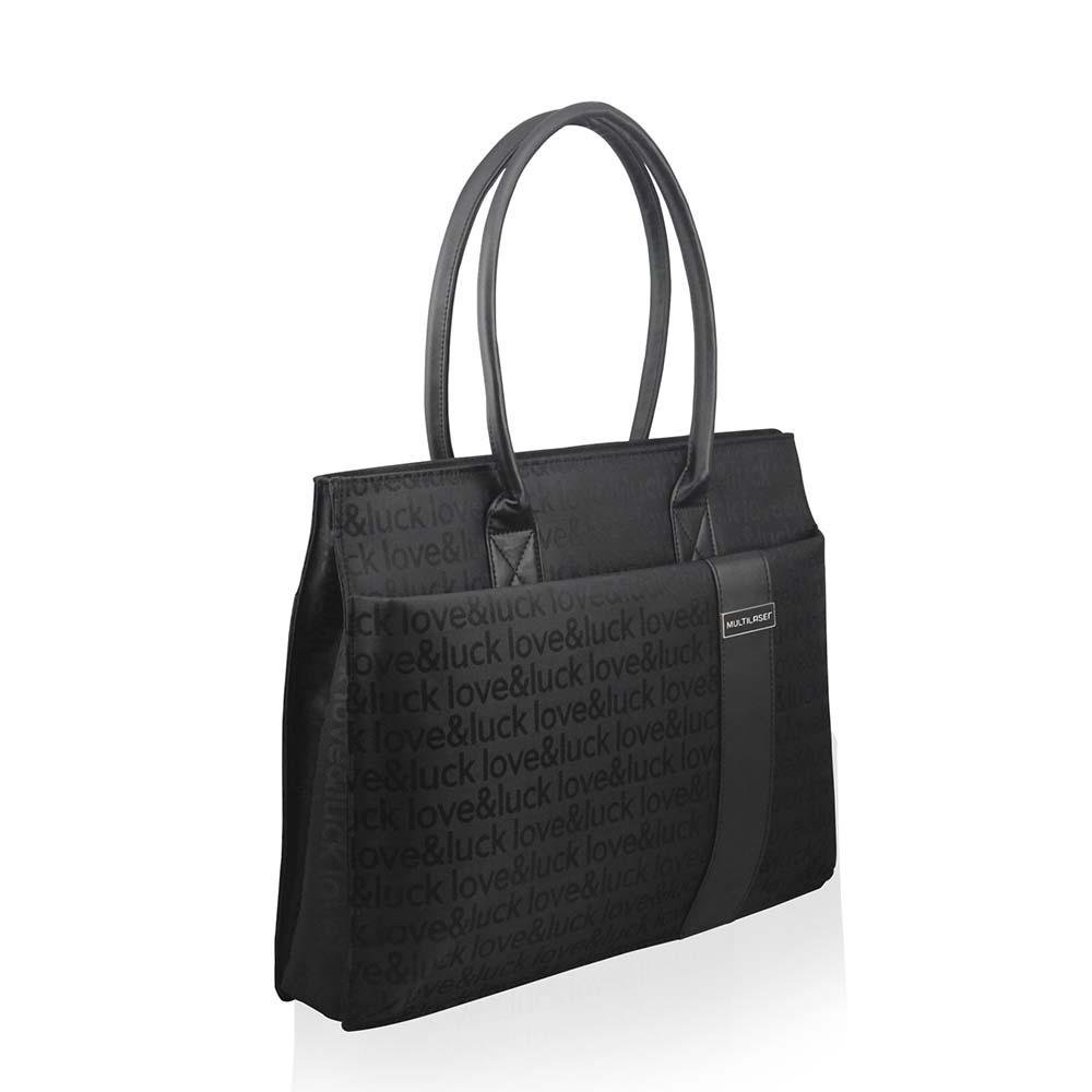 Bolsa Feminina Multilaser Para Notebook Love e Luck 15 Pol. Preta - BO194