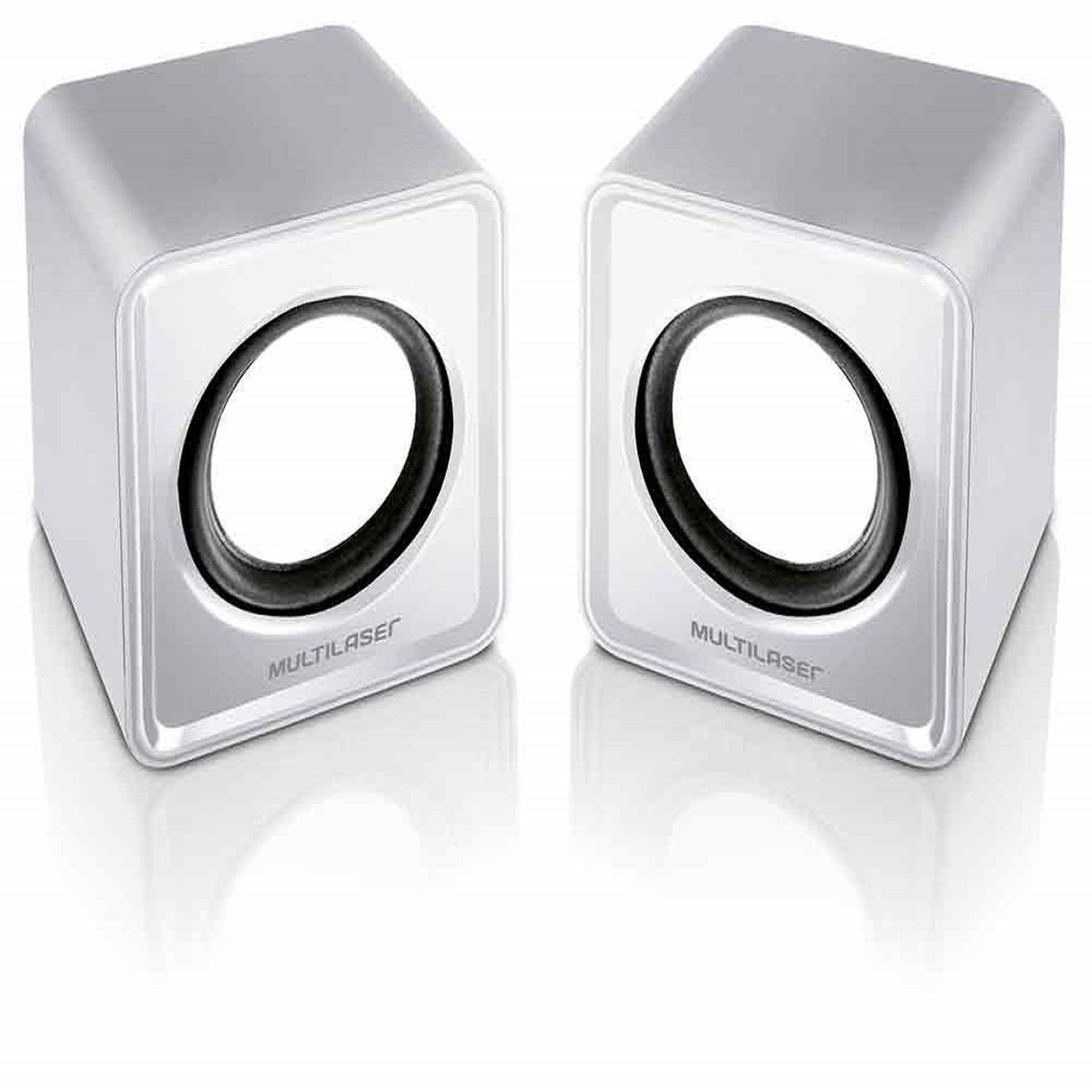 Caixa de som 2.0 mini 3W RMS Branco - SP199