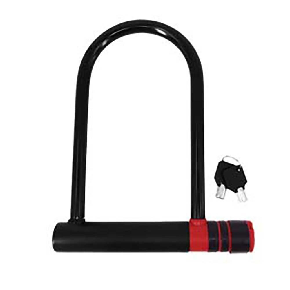 Cadeado U Lock para Bike 180mm de Largura 240mm de Comprimento Aço/Silicone Preto Atrio - BI083