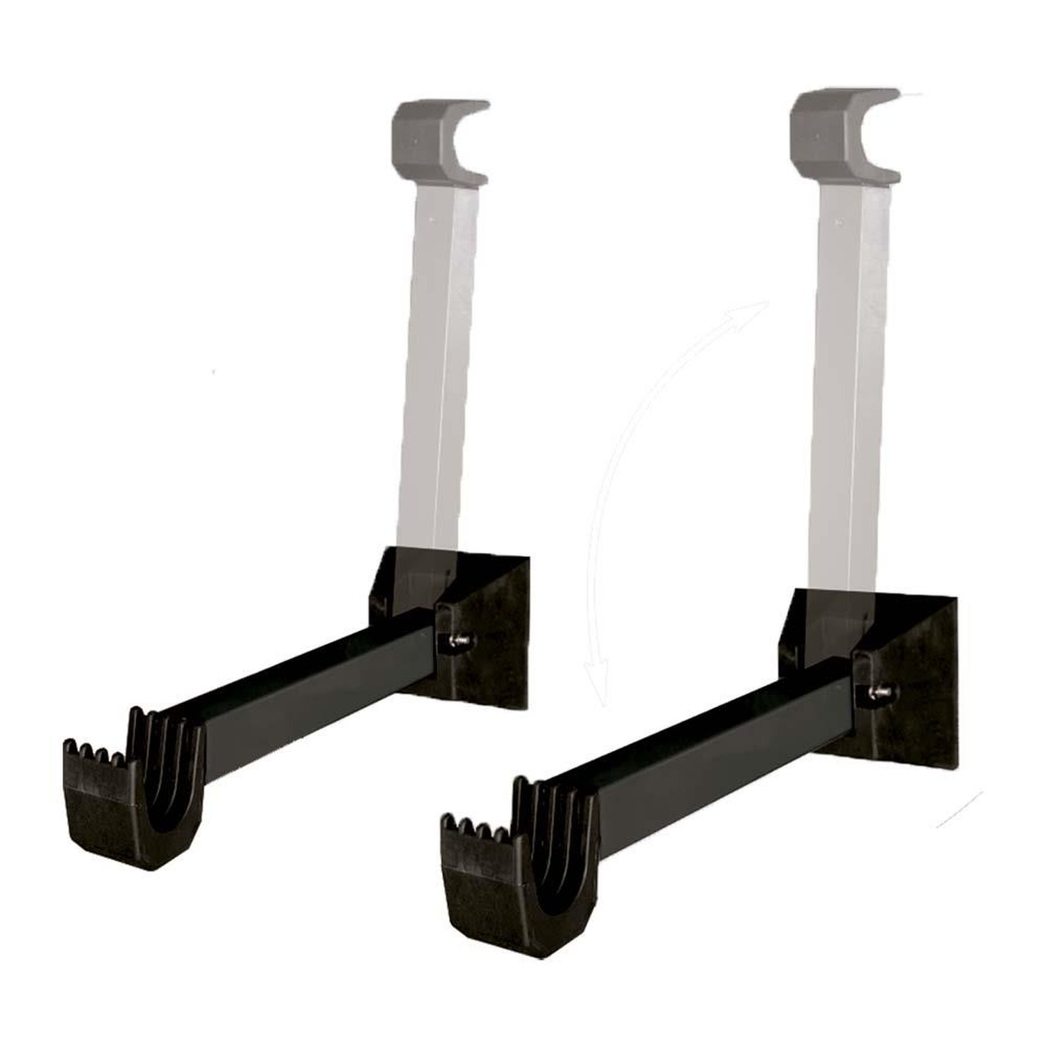 Suporte de Parede para Bicicleta ate 20Kg com 2 Hastes Retrateis Material em Q195 e ABS Preto Atrio