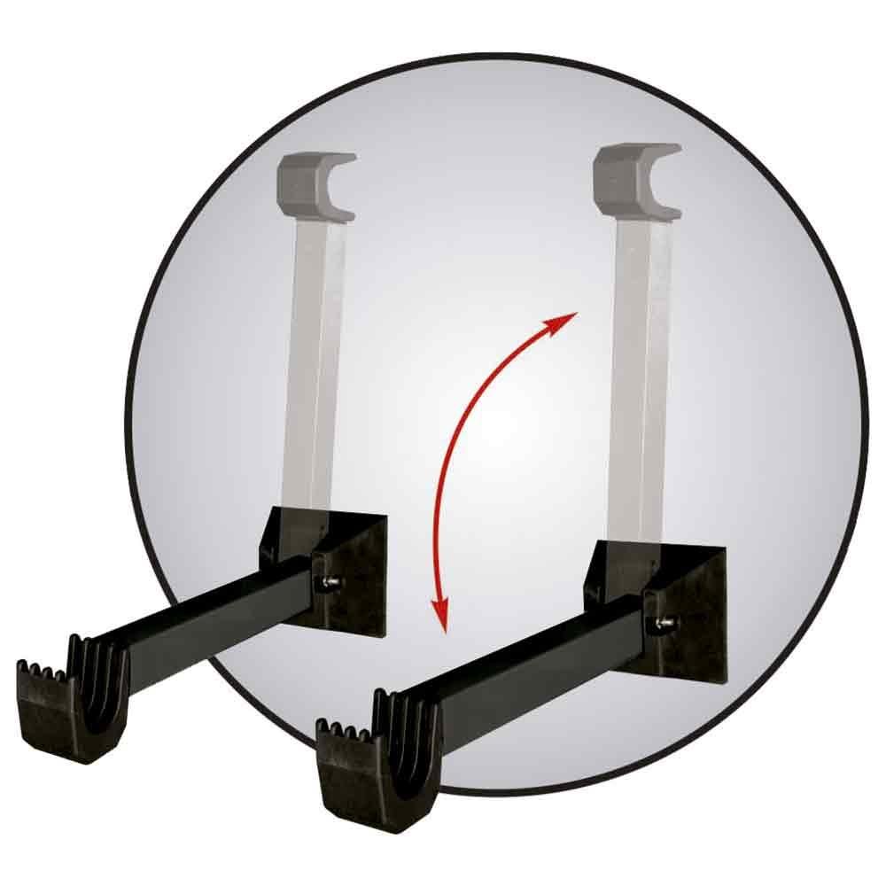 Suporte de Parede para Bicicleta ate 20Kg com 2 Hastes Retrateis Material em Q195 e ABS Preto Atrio - BI100