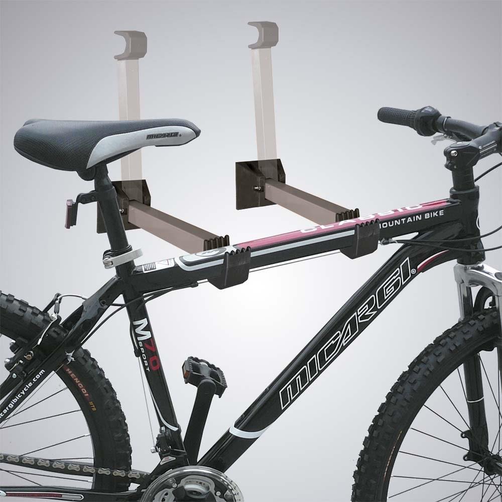 Suporte de Parede para Bicicleta ate 20Kg com 2 Hastes Retrateis Material em Q195 e ABS Preto Atrio - BI100