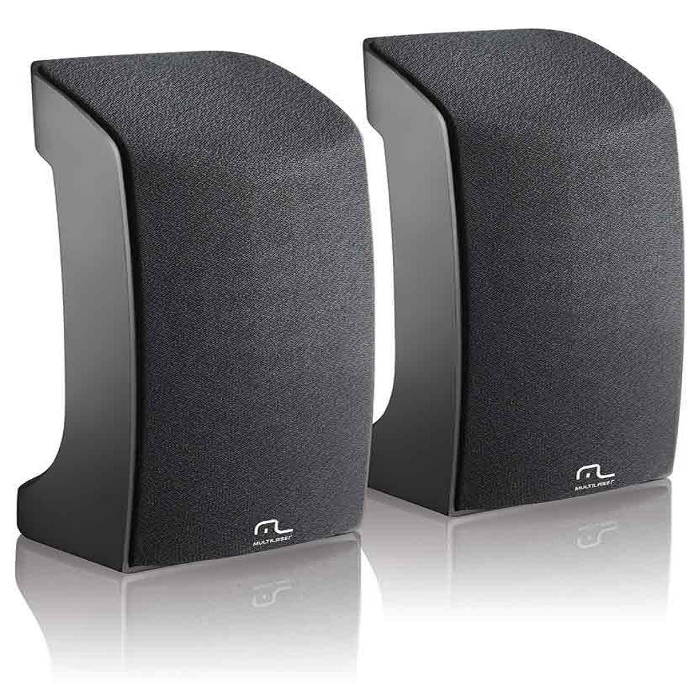Caixa De Som Multilaser 2.0 1W USB Preta - SP093