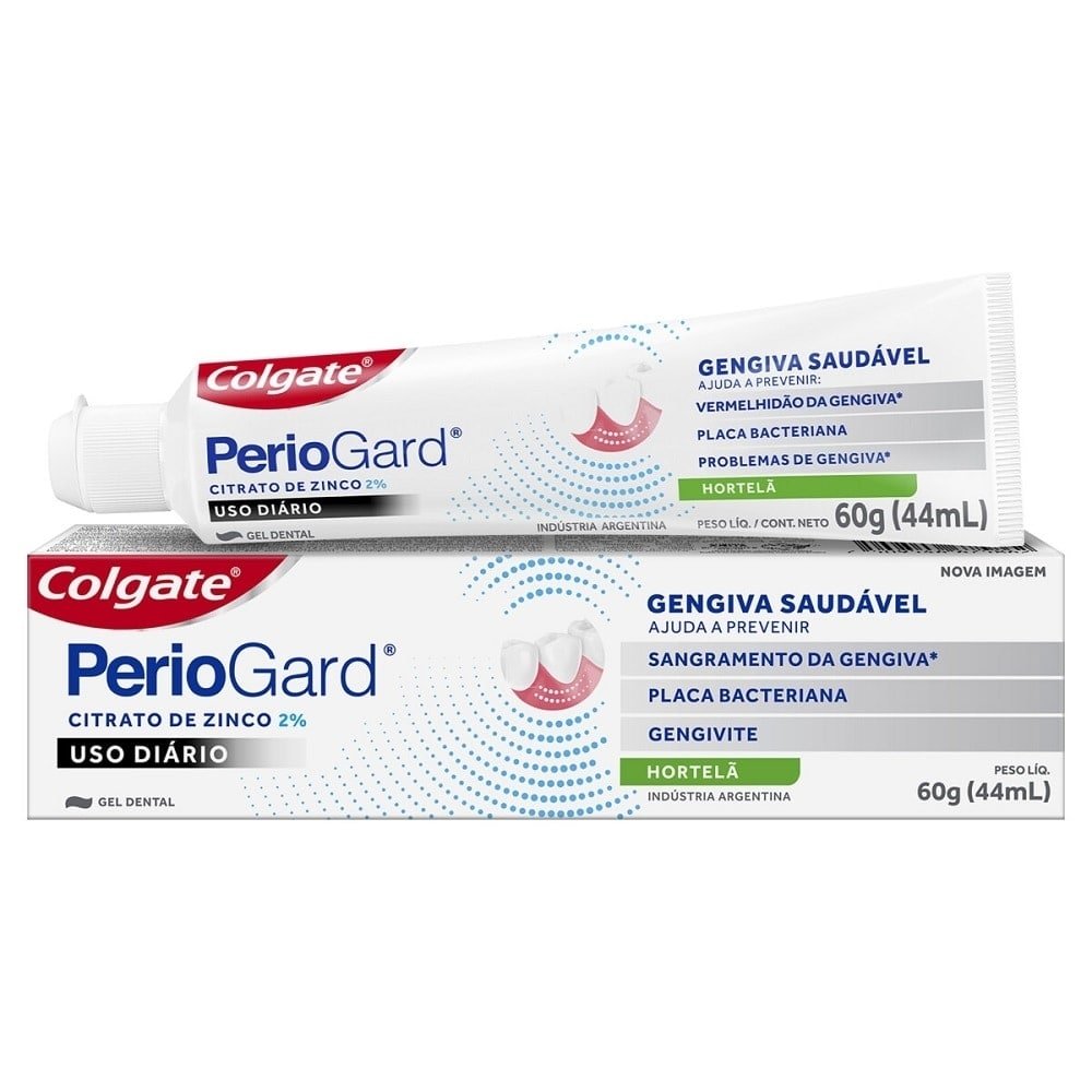Creme Dental Colgate Hortelã Periogard Gengiva Saudável 60g - Embalagem com 12 Unidades