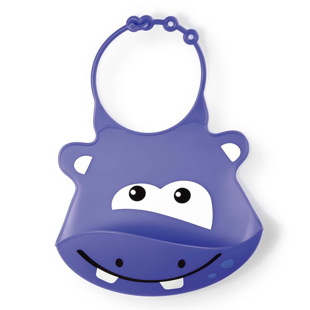 Babador De Silicone Silybib Hipopotamo Multikids Baby - BB044