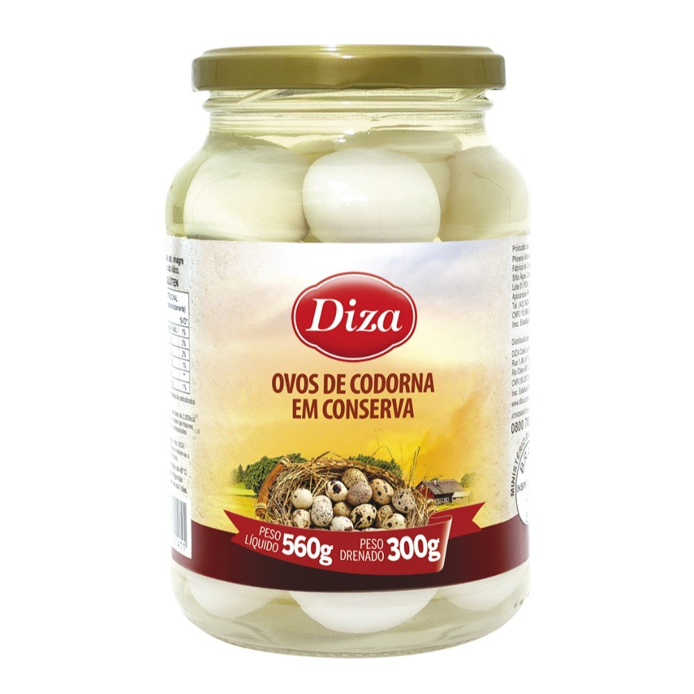 Ovos de Codorna Vidro 300g - Caixa com 6 Unidades