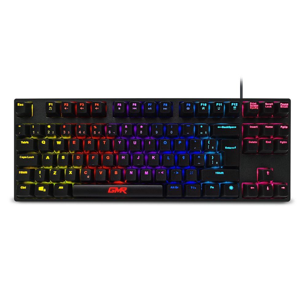 Teclado Gamer Mecânico TKL LED Rainbow Multilaser - TC258
