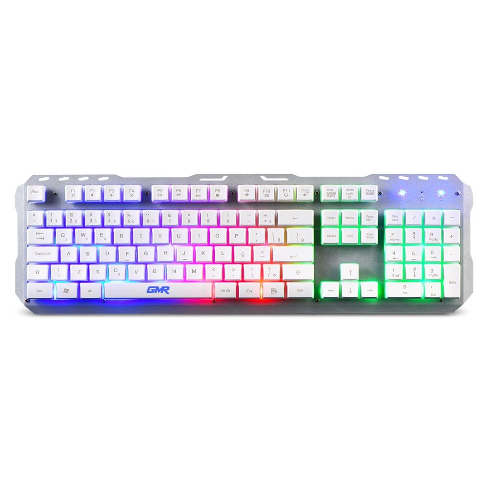 Teclado Base Metálica LED Rainbow GK300 - TC259