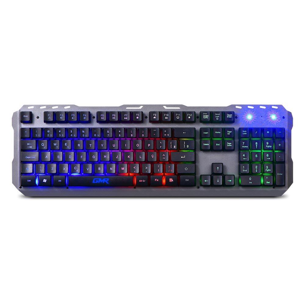 Teclado Base Metálica Led Rainbow GK300 Multilaser - TC260