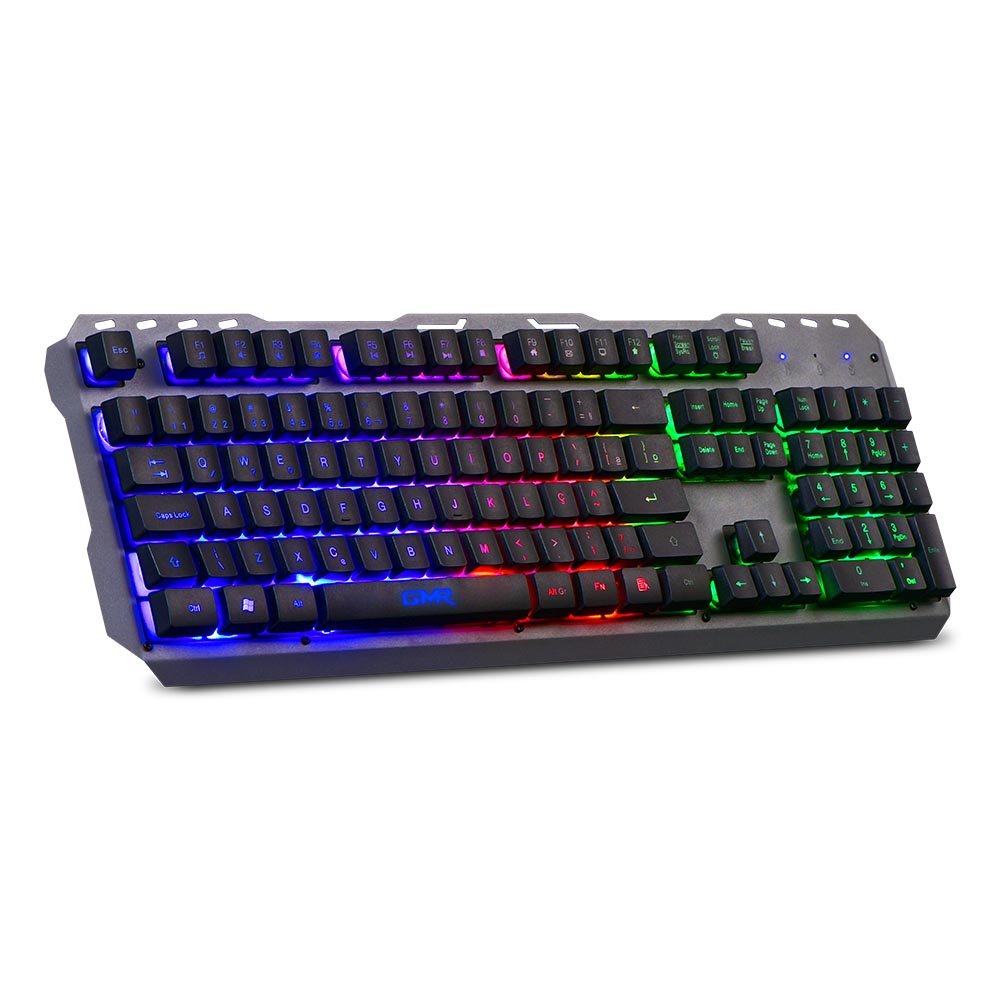 Teclado Base Metálica Led Rainbow GK300 Multilaser - TC260