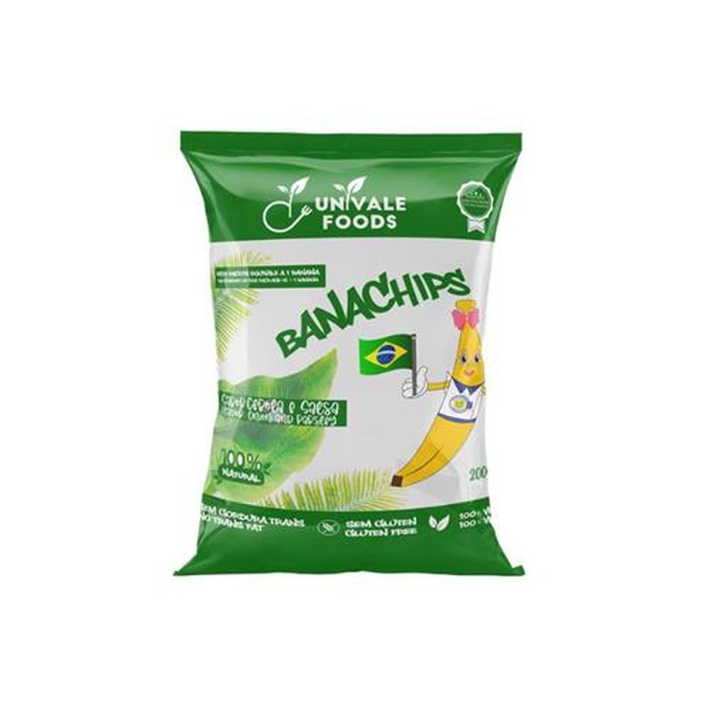 Chips de Banana Cebola e Salsa 200g - Univale Foods