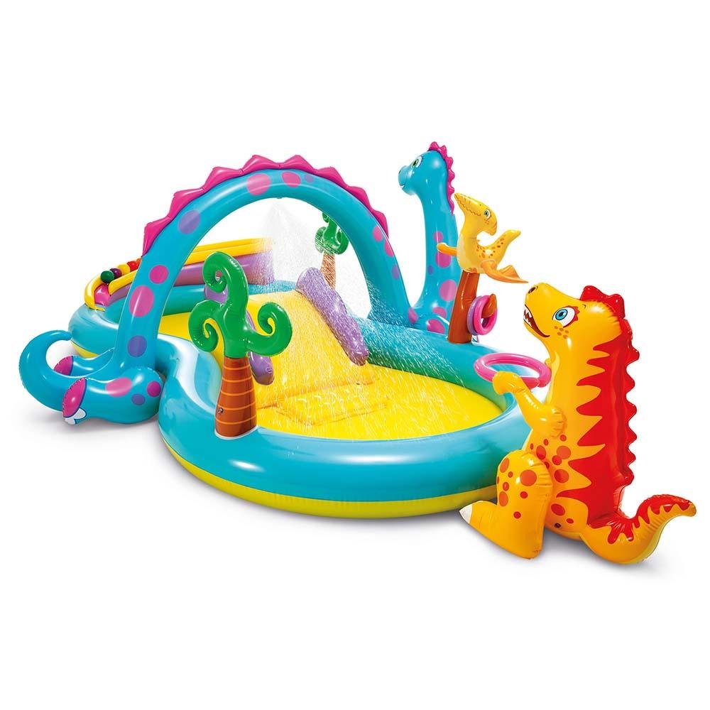 Piscina Inflável Playground Mundo Encantado dos Dinossauros 290L Intex - 57135NP