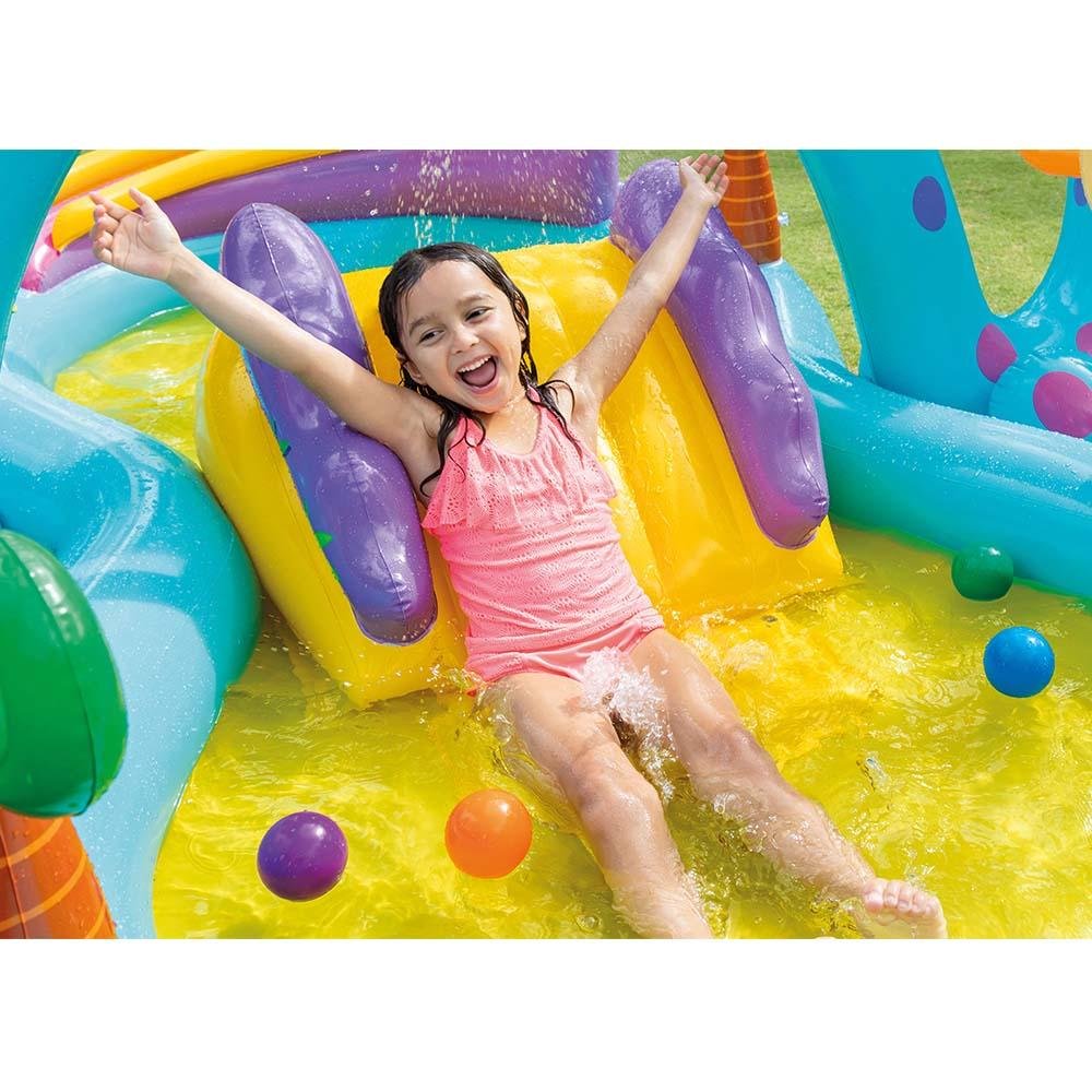 Piscina Inflável Playground Mundo Encantado dos Dinossauros 290L Intex - 57135NP