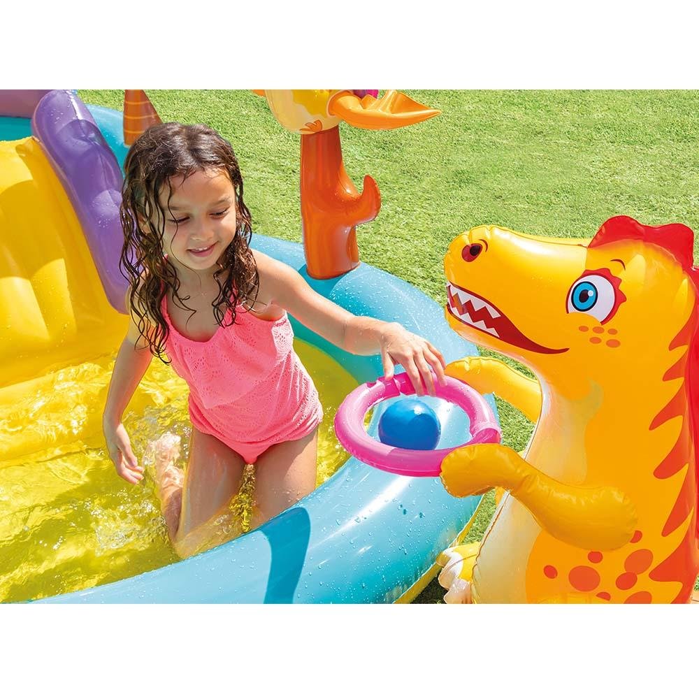 Piscina Inflável Playground Mundo Encantado dos Dinossauros 290L Intex - 57135NP