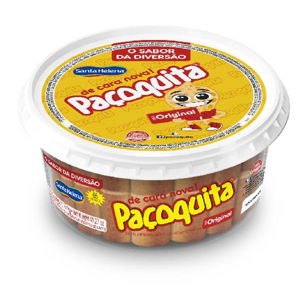 Paçoquita Rolha Desembalada Pote De 1,17Kg Com 65 Unidades