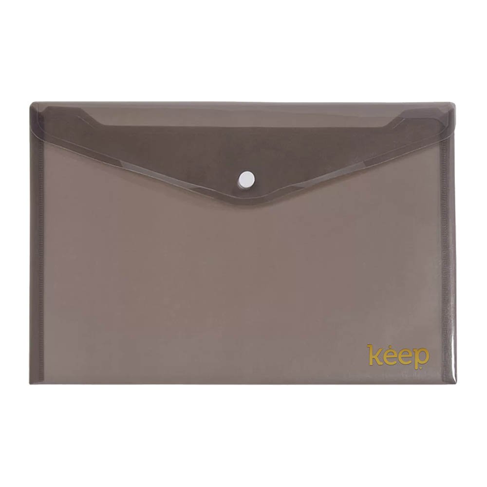 Pasta Envelope A4 Fecho Botão Fumê Keep - EI046