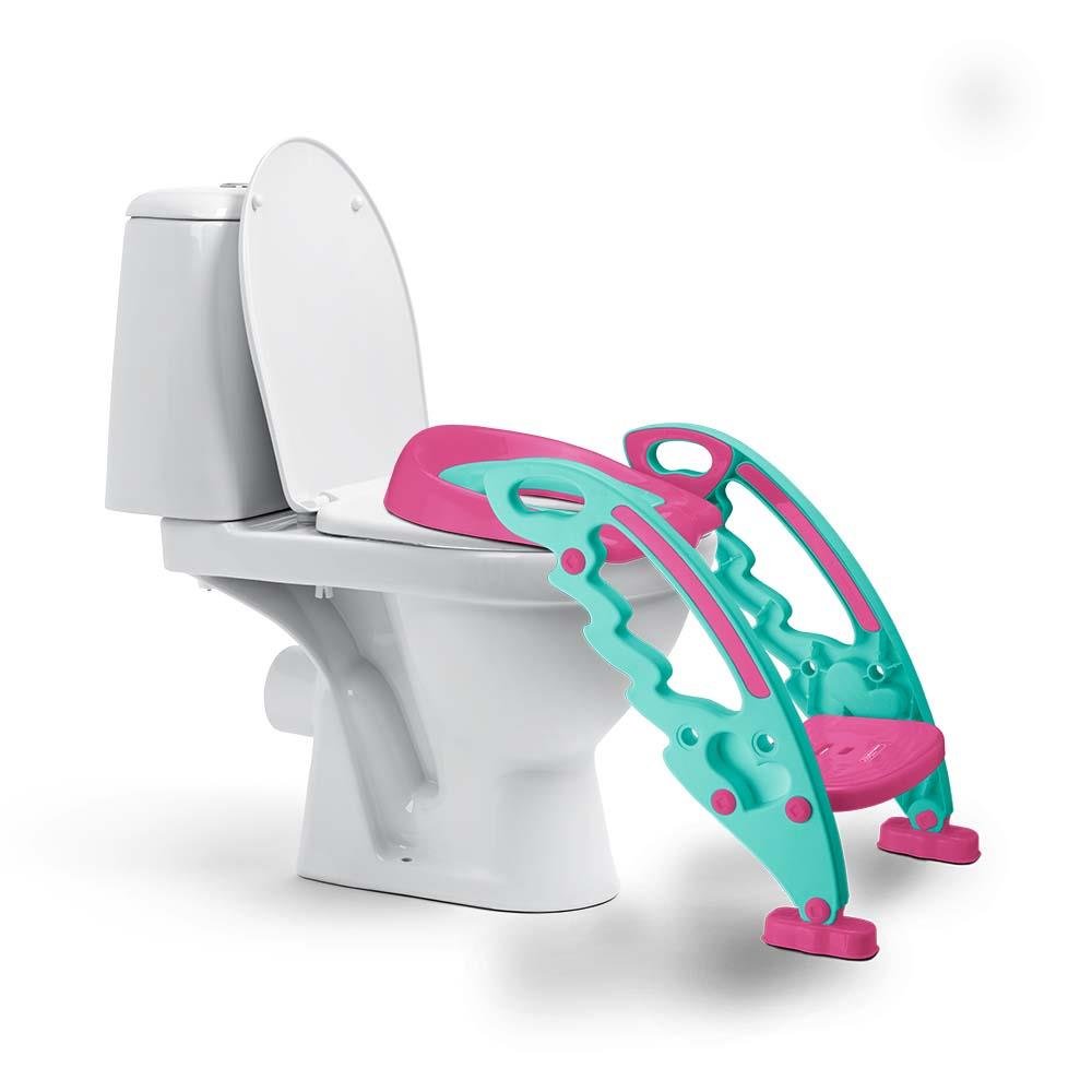 Redutor de Assento Multikids Baby Step Potty com Escada Rosa - BB052