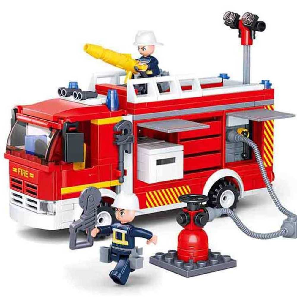 Blocos Caminhão de Bombeiro com Hidrante 343 Peças Multikids - BR1199