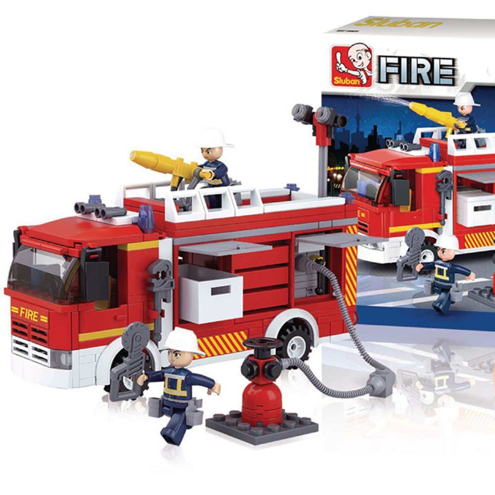 Blocos Caminhão de Bombeiro com Hidrante 343 Peças Multikids - BR1199
