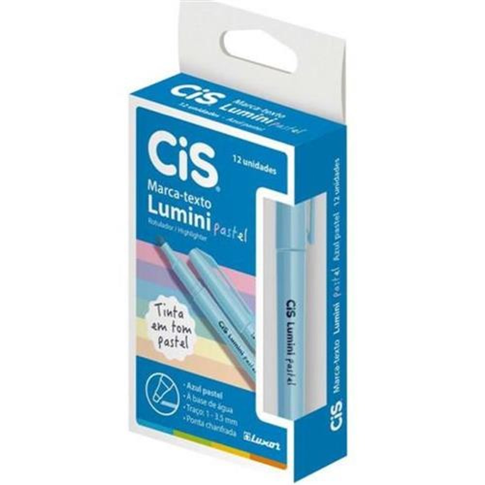 Marca Texto CIS Lumini Pastel Azul
