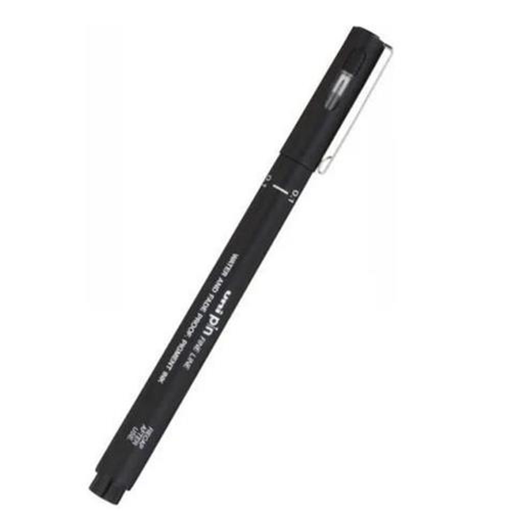 Caneta Técnica 0.1 mm Pin Fine Line Uni-Ball Preta