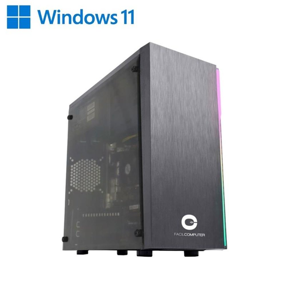 Computador Intel Core i3-10100, 8GB de RAM, HDD 1.0TB, Windows 11 Pro - Facil Computer HCD I310-8100WP