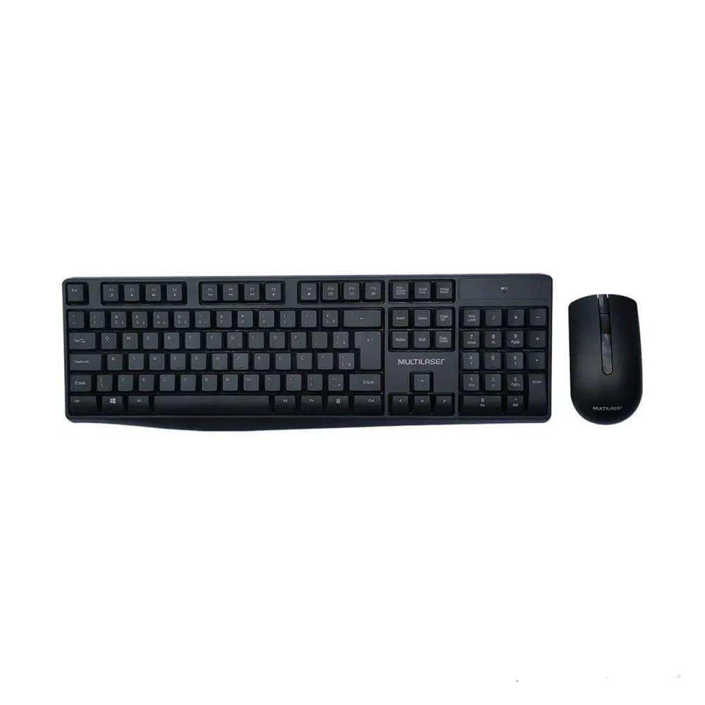 Kit Teclado E Mouse Sem Fio Usb Tc270 Multilaser - Preto