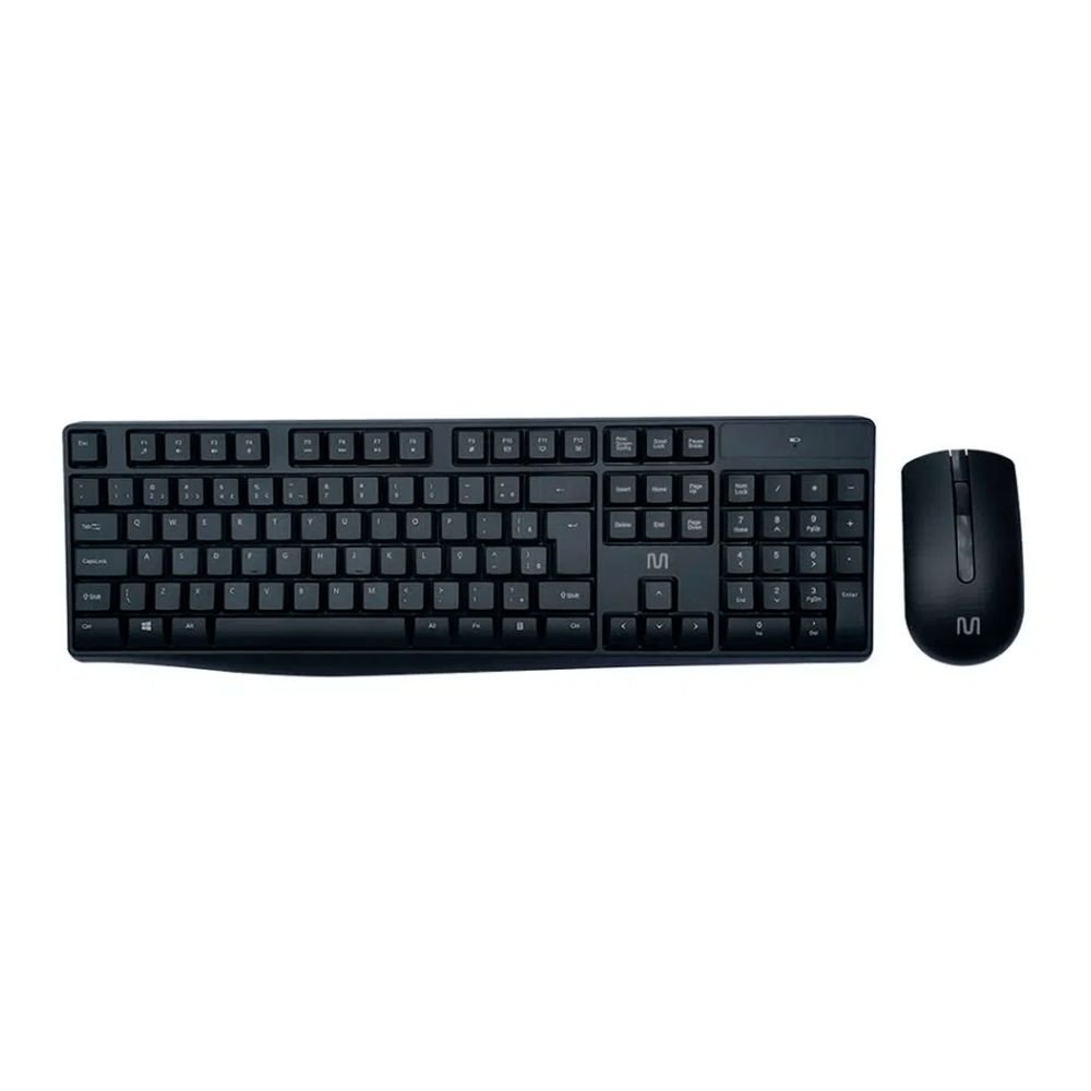 Kit Teclado E Mouse Sem Fio Usb Tc270 Multilaser - Preto
