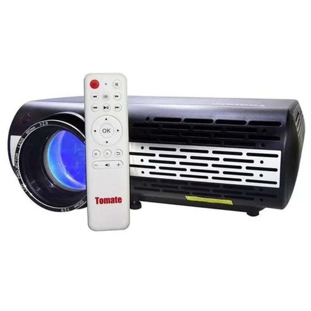 Datashow Projetor Led 4000 Lúmens HDMI USB Até 120" 110V/240V MPR-2007 - Tomate Preto