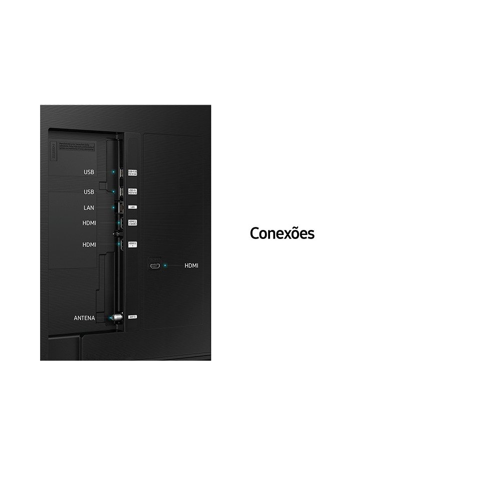 Smart TV Samsung Crystal Color 4K 50" UHD 50BU8000 Design Slim Painel Dynamic