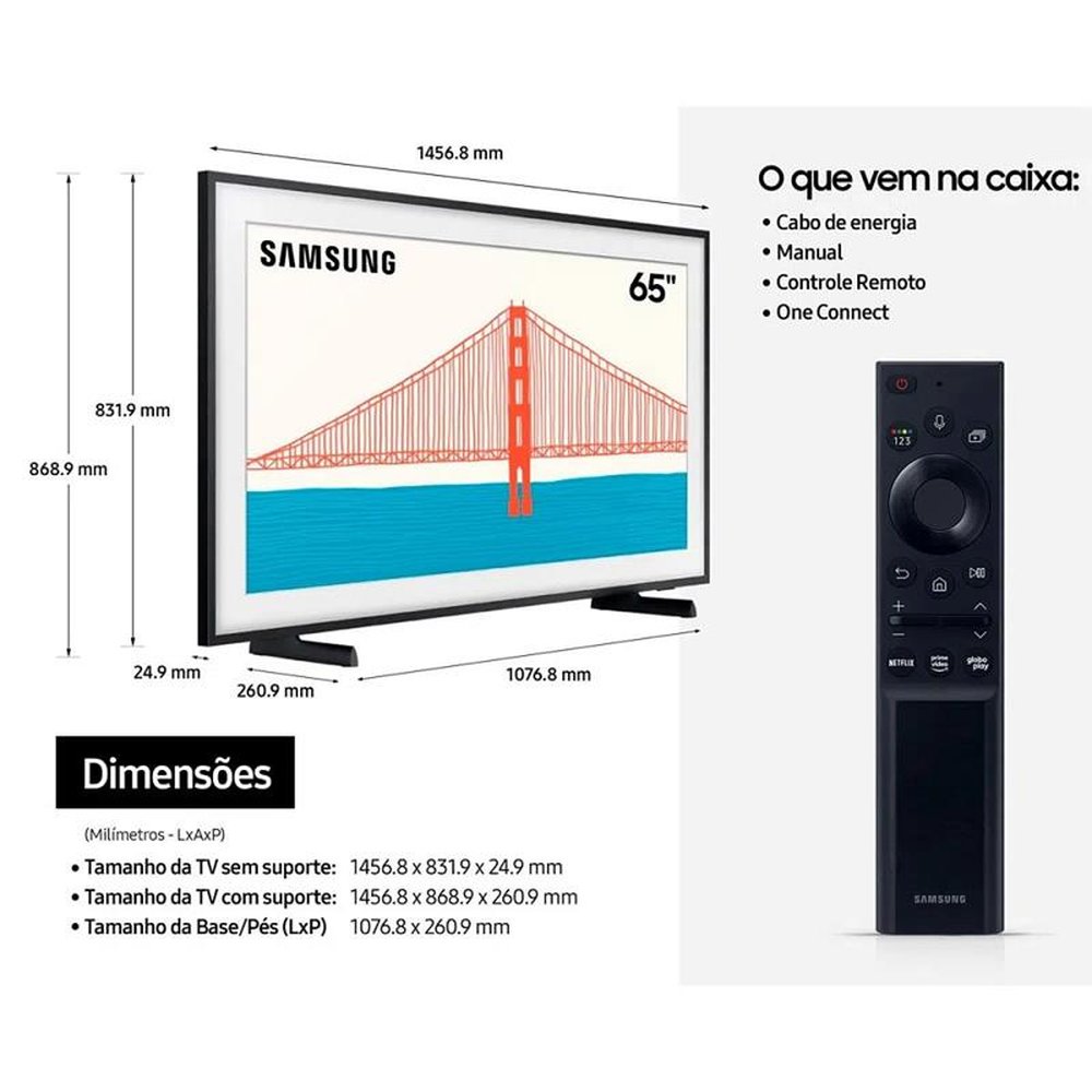 Smart Tv 65" QLED 4K Samsung The Frame 2021 65LS03A