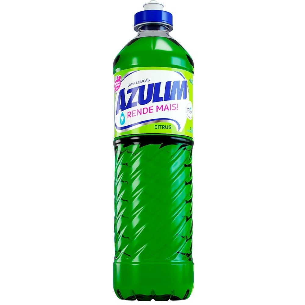 Detergente Azulim Lava Louças Citrus 500ml - Embalagem com 24 Unidades