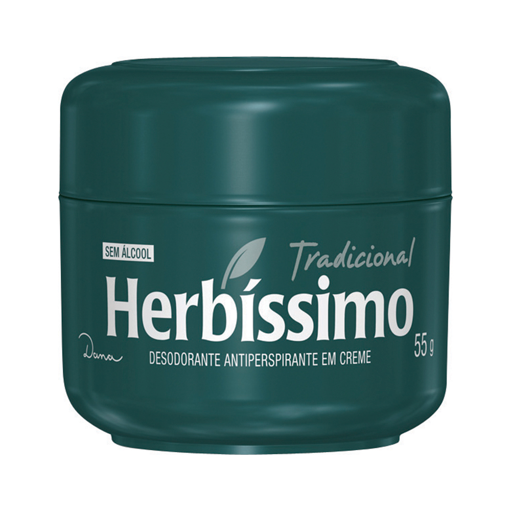Desodorante Herbíssimo Cremoso Tradicional 55g - Embalagem com 12 Unidades