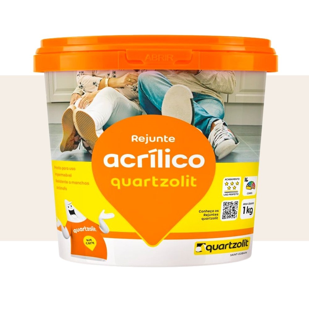 Rejunte Acrílico Quartzolit Branco 1kg