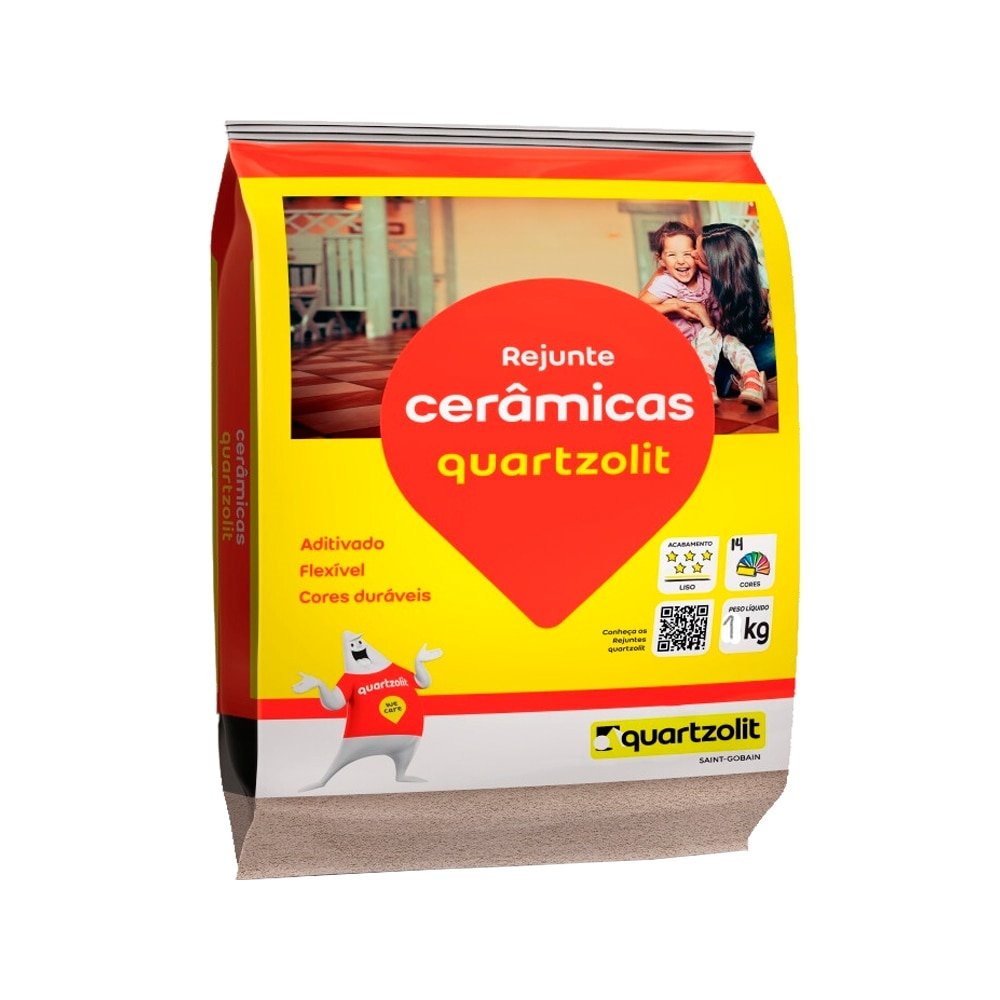 Rejunte Quartzolit Cerâmicas Cinza Platina 1kg