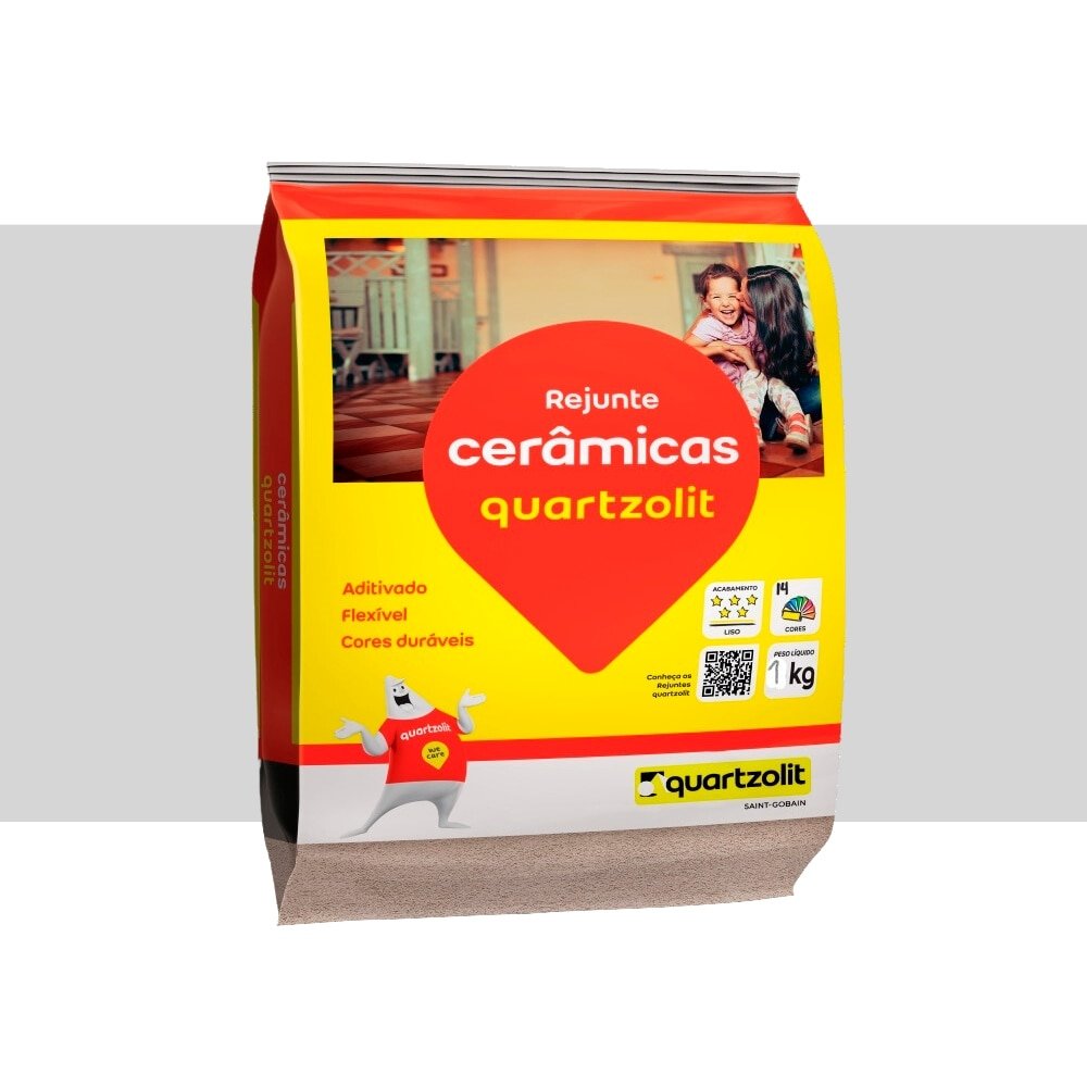 Rejunte Quartzolit Cerâmicas Cinza Platina 1kg