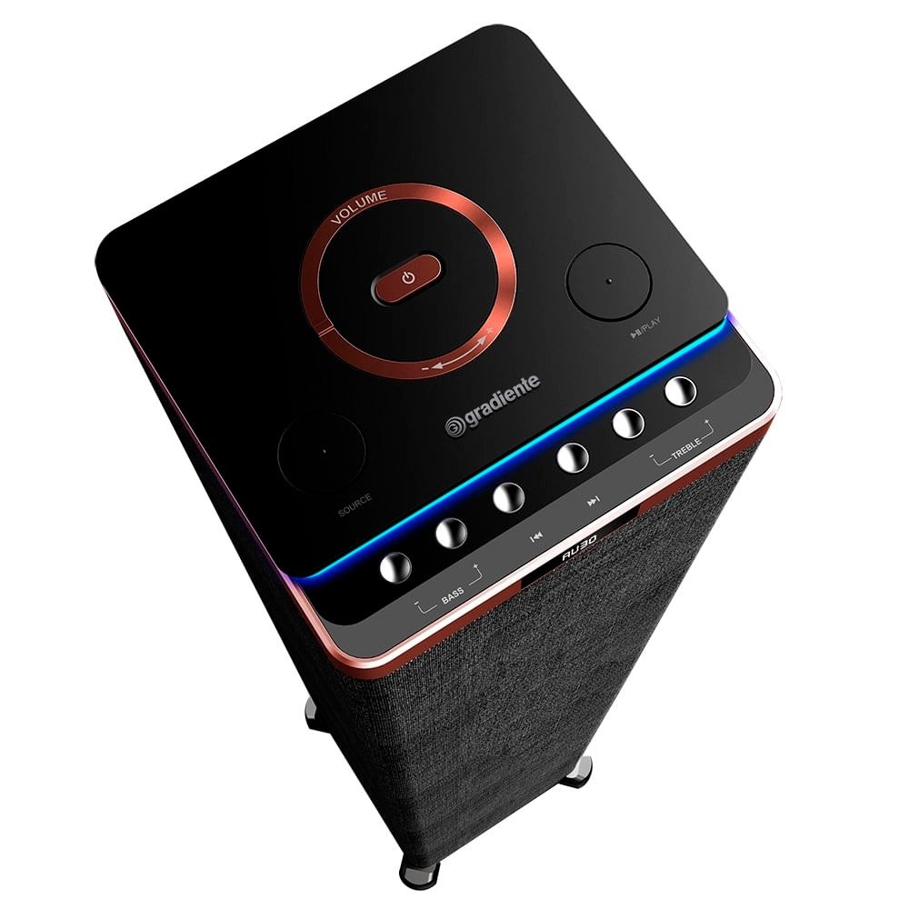 Soundbar Gradiente GST107 USB - HDMI, ARC, Óptica Torre som vibrance 1000W, Bivolt